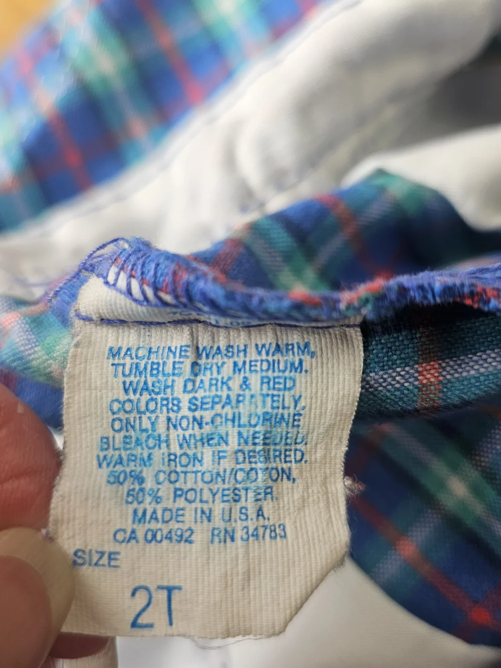 Vintage Lee Plaid Overalls 70s/80s Size 2T - Picture 6 of 7